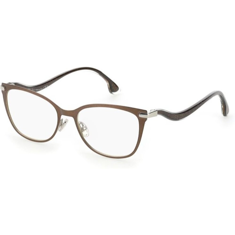 Jimmy Choo JC256 12R MATTE BROWN SILVER 51/17/145 WOMAN
